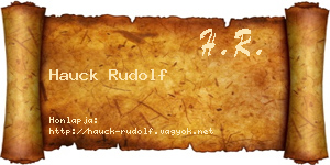 Hauck Rudolf névjegykártya