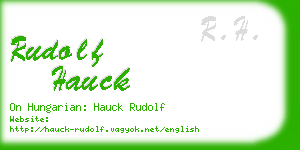 rudolf hauck business card